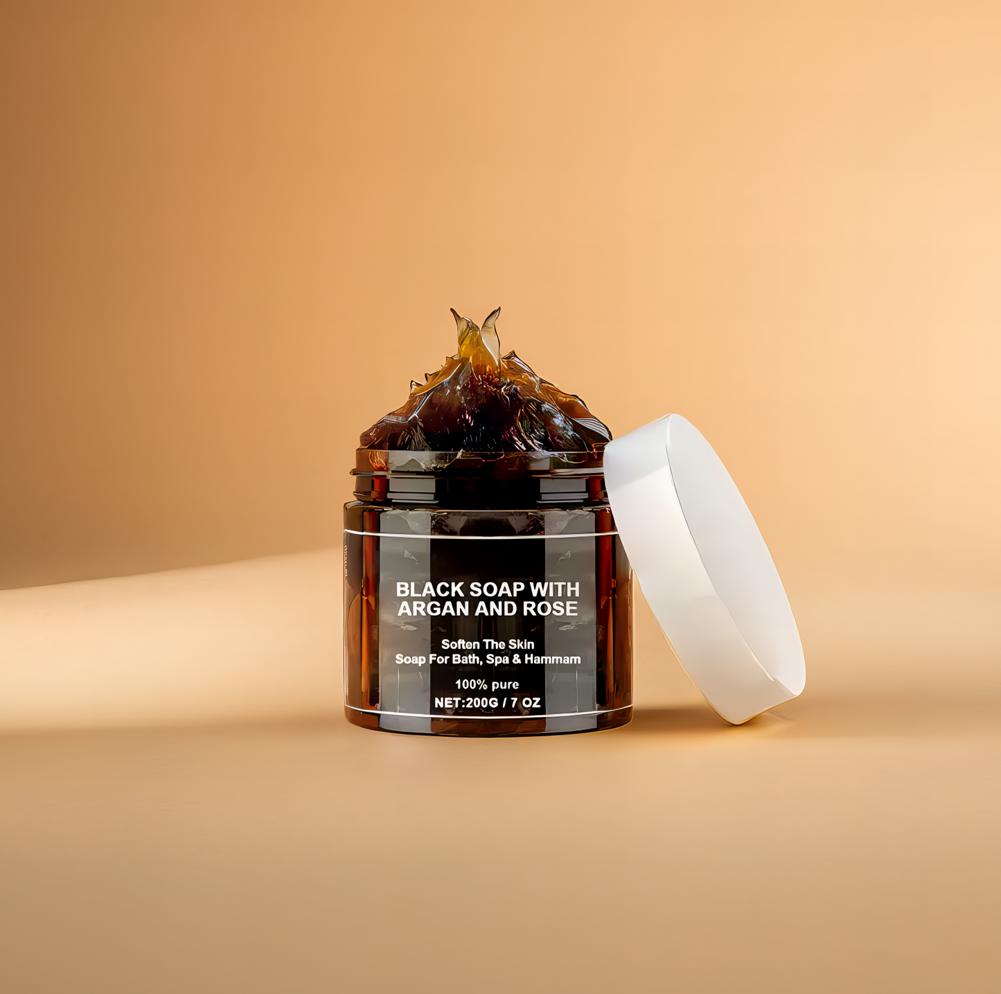 Moroccan Black Beldi Soap with Argan oil and Rose